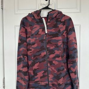 lululemon athletica Women's Zip-Up Hoodie in Burgundy, Navy & Black Camo